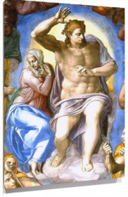 Lienzo Christ And Mary De michelangelo